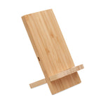 Branded Bamboo Phone Stand Charger without branding