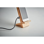 Branded Bamboo Phone Stand Charger without branding