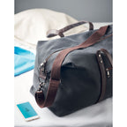 Branded Weekend Bag in Canvas 450gsm in use