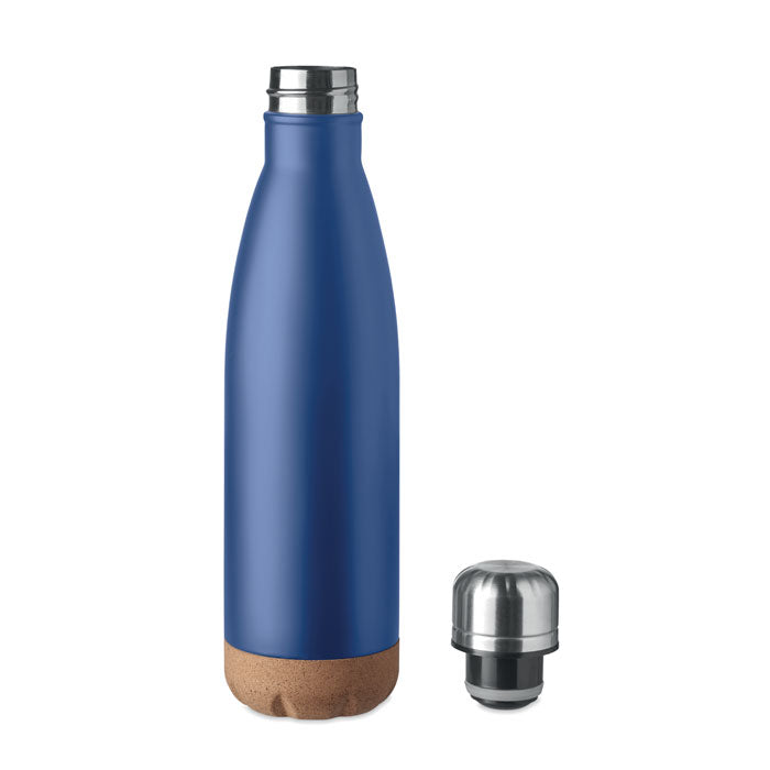 Branded Double Wall Water Bottle with Cork Base