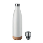 Branded Double Wall Water Bottle with Cork Base without branding