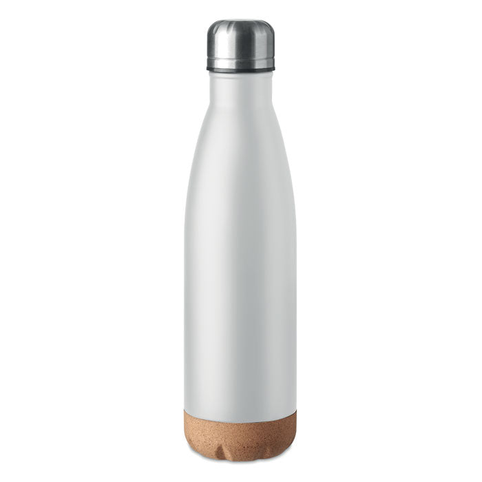 Branded Double Wall Water Bottle with Cork Base without branding