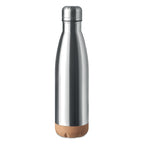Branded Double Wall Water Bottle with Cork Base
