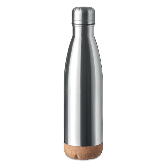 Branded Double Wall Water Bottle with Cork Base