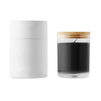 Branded Vanilla Candle in Glass with Bamboo Lid without branding