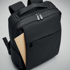 Branded Laptop Backpack in 300D RPET 29 x 12 x 41cm in use