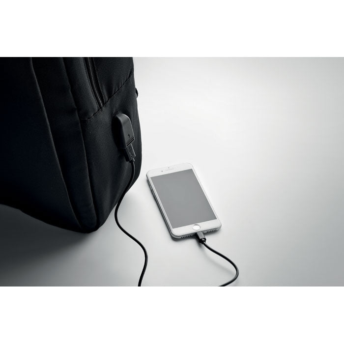 Branded Laptop Backpack in 300D RPET 29 x 12 x 41cm without branding