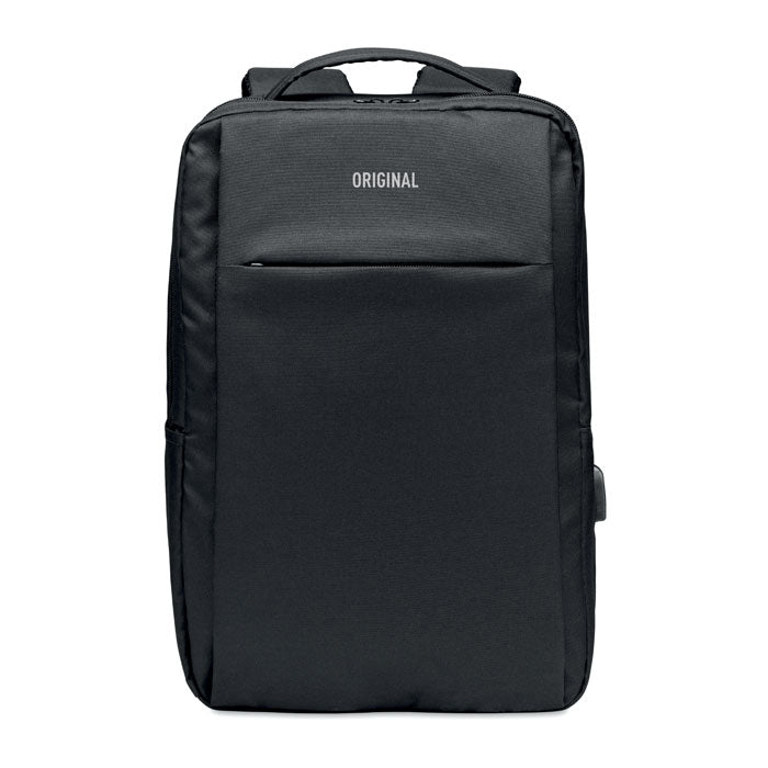 Branded Laptop Backpack in 300D RPET 29 x 12 x 41cm