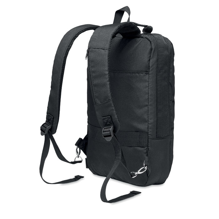 Branded Laptop Backpack in 300D RPET 28 x 12 x 42cm without branding