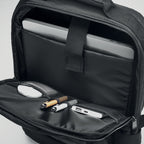 Branded Laptop Backpack in 300D RPET 28 x 12 x 42cm without branding