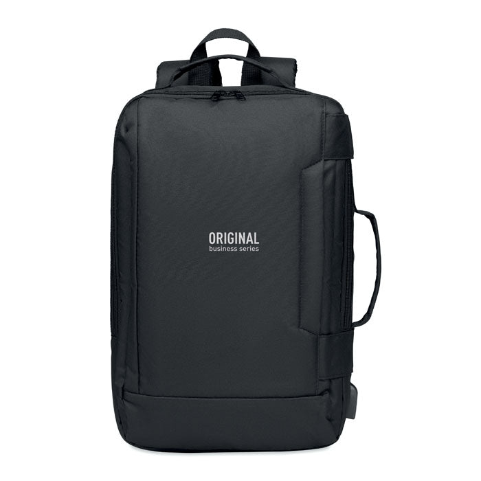 Branded Laptop Backpack in 300D RPET 28 x 12 x 42cm