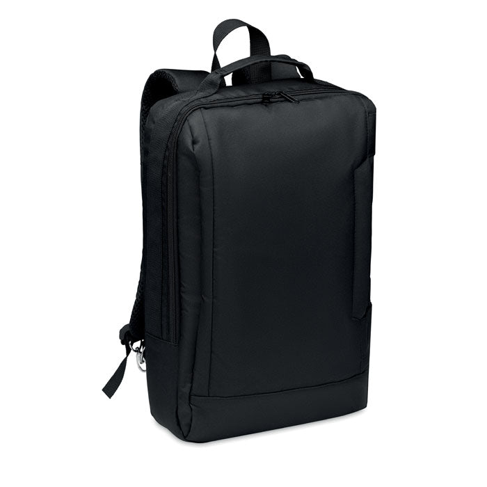 Branded Laptop Backpack in 300D RPET 28 x 12 x 42cm without branding