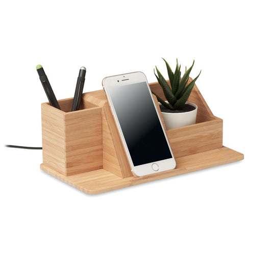 Bamboo Pen & Phone Holder