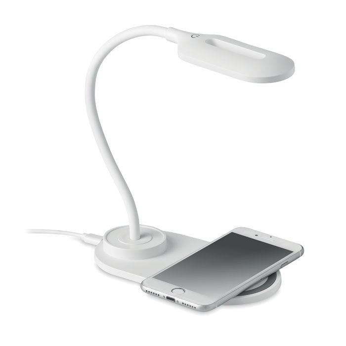 Branded Desktop Light with 10W Wireless Charger without branding