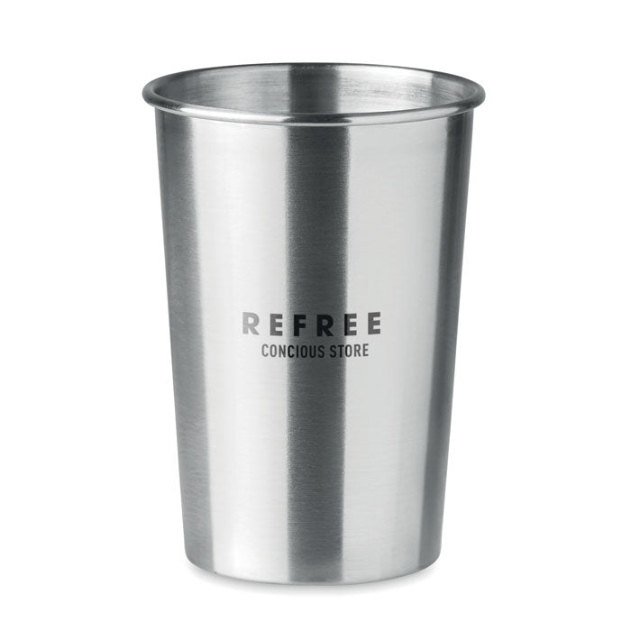 Branded stainless steel cup, printed