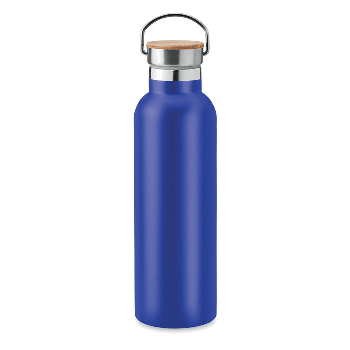 Branded vacuum flask with bamboo lid, 750ml
