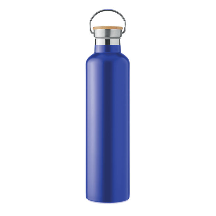 Branded Vacuum Flask with Bamboo Lid - 1L without branding