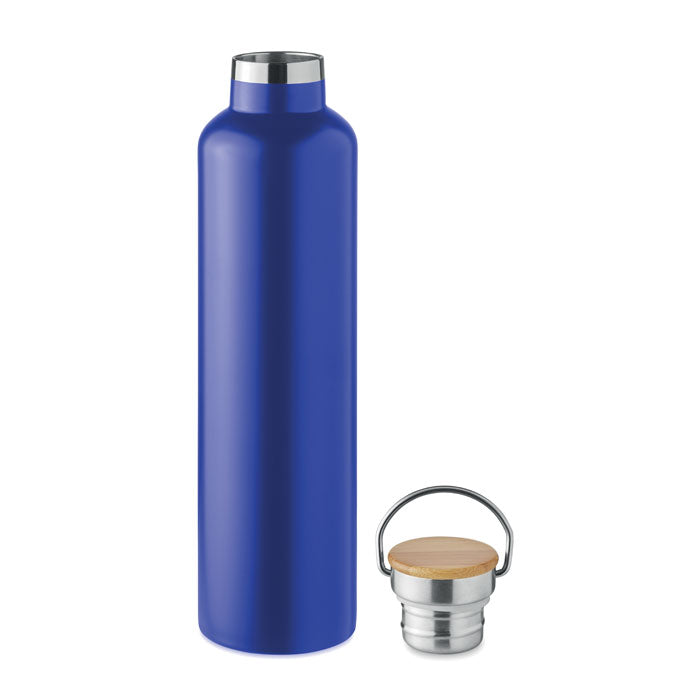 Branded Vacuum Flask with Bamboo Lid - 1L without branding