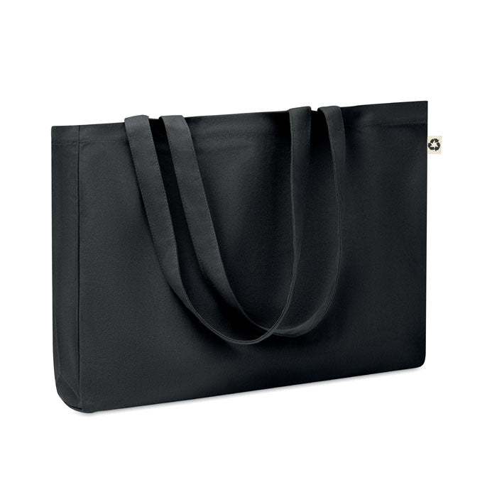 Branded Canvas Recycled Bag 280gsm in Black