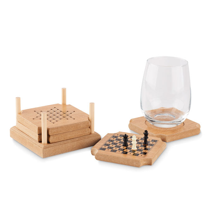 Branded 4 Game Coaster Set without branding
