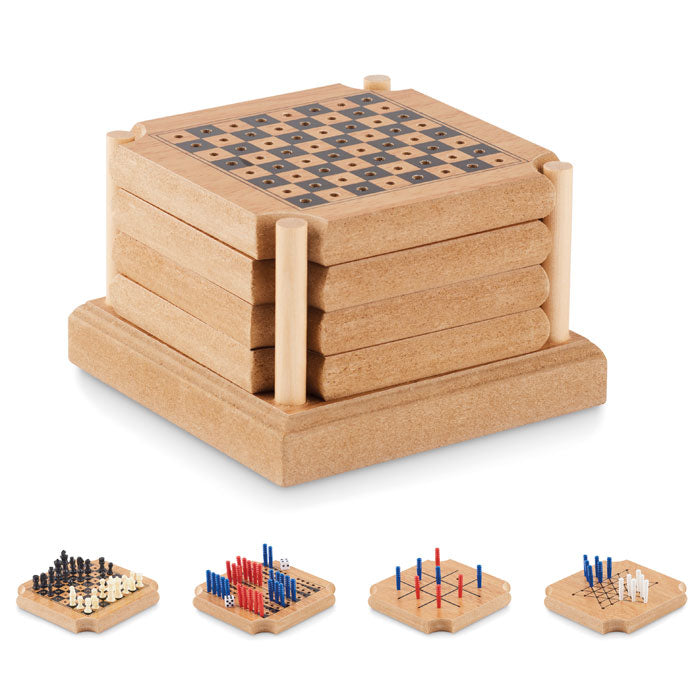 Branded 4 Game Coaster Set without branding