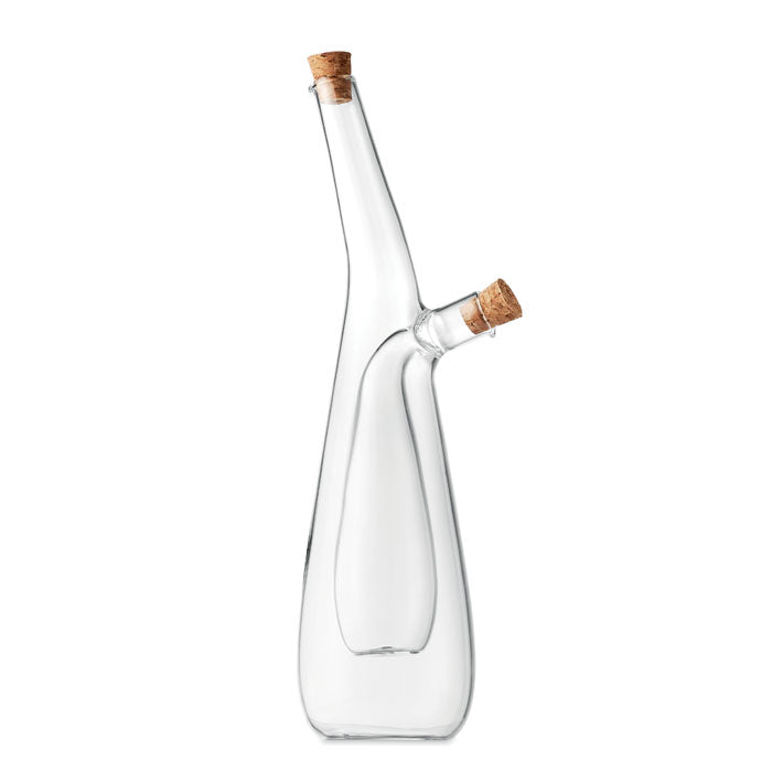 Branded Glass Oil and Vinegar Bottle Set without branding