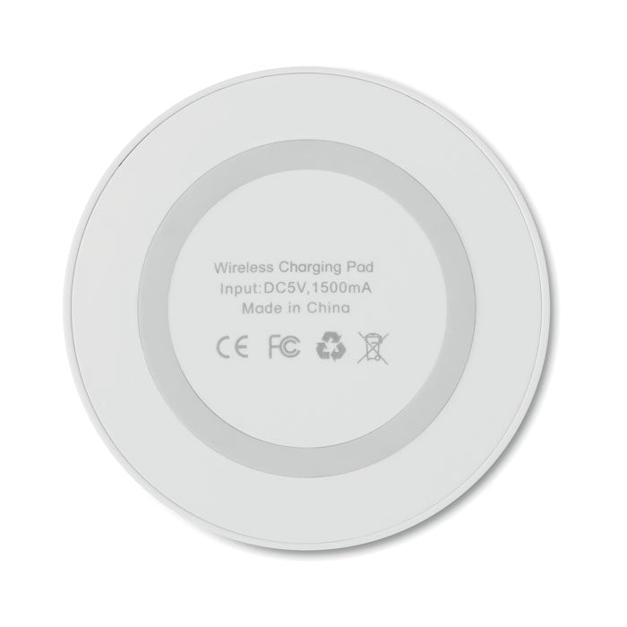 Branded Small Round Wireless Charger 15W without branding
