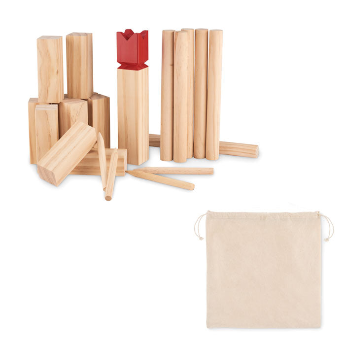 Branded Pinewood Outdoor Throwing Game without branding