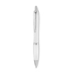 Branded RPET Push Button Ball Pen in White