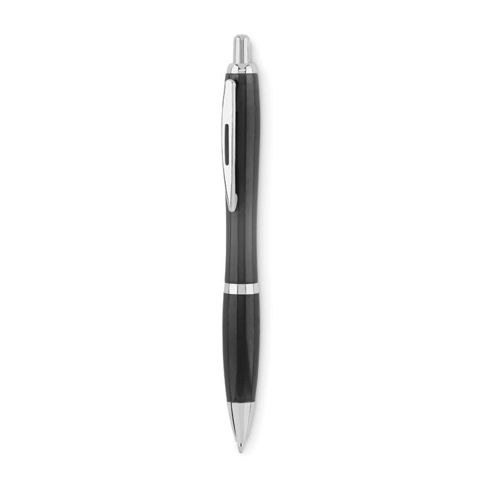 Branded RPET Push Button Ball Pen in Grey
