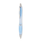 Branded RPET Push Button Ball Pen in Blue