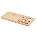 Branded Bamboo Cheese Board Set with Knives and Fork