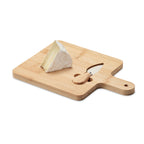 Branded Bamboo Cheese Board with Serving Knife without branding