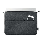 Branded RPET Felt Zipped Laptop Bag without branding