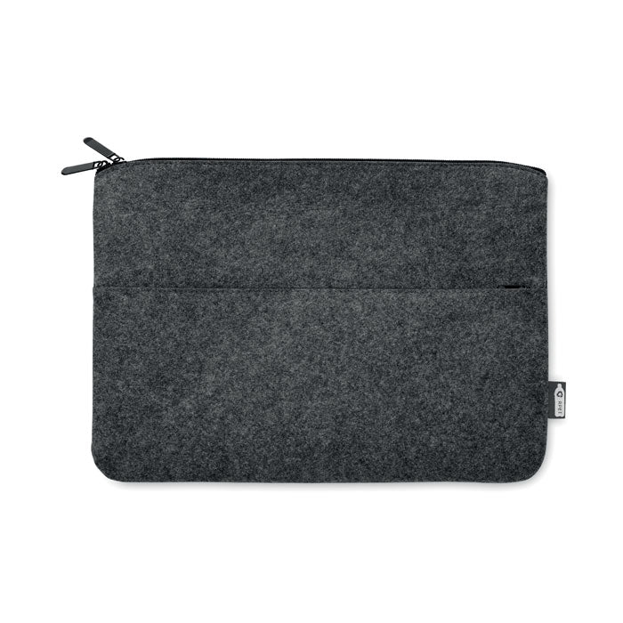 Branded RPET Felt Zipped Laptop Bag without branding