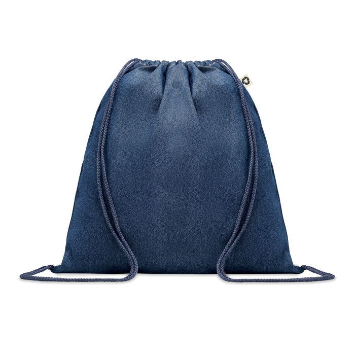Recycled Denim Drawstring Bag without branding