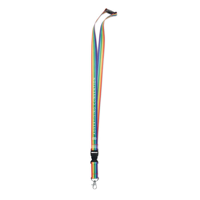Branded Rainbow RPET Lanyard