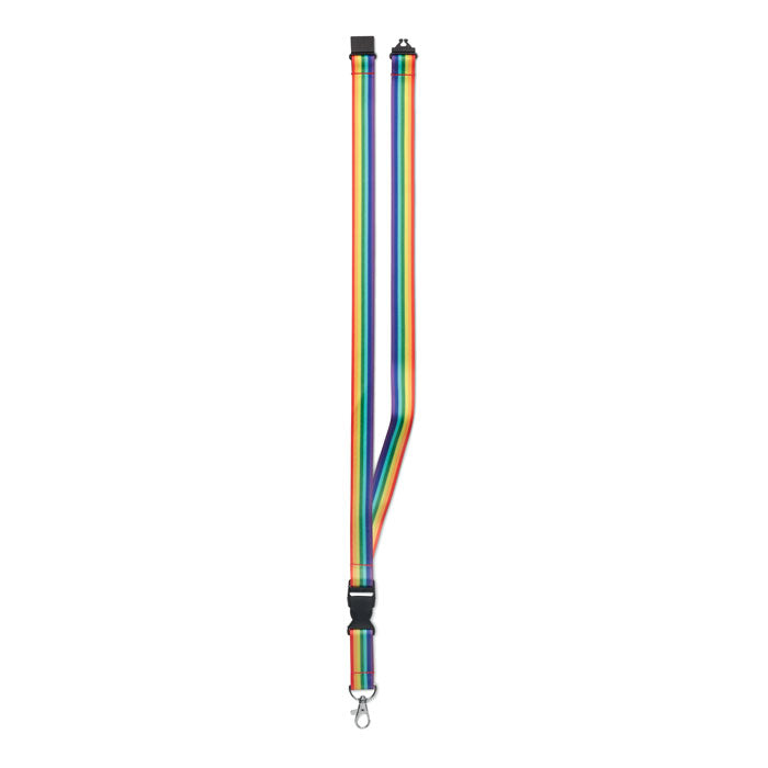 Branded Rainbow RPET Lanyard without branding