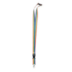 Branded Rainbow RPET Lanyard without branding