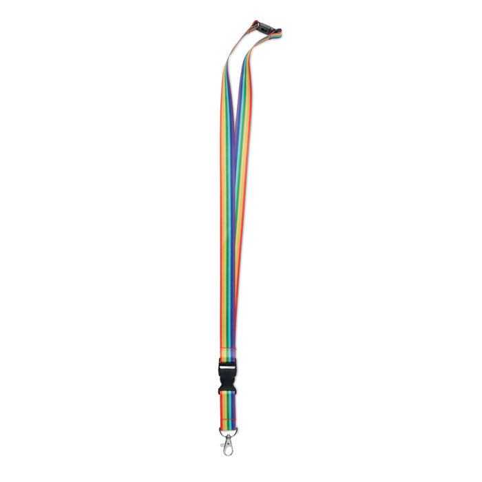 Branded Rainbow RPET Lanyard without branding