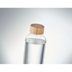 Branded Glass Bottle with Bamboo Lid - 650ml without branding