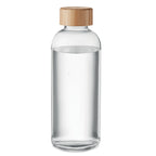 Branded Glass Bottle with Bamboo Lid - 650ml without branding