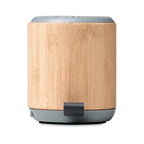 Branded Bamboo Cover Wireless Speaker without branding