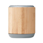 Branded Bamboo Cover Wireless Speaker without branding