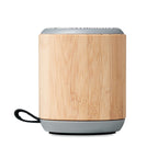 Branded Bamboo Cover Wireless Speaker without branding