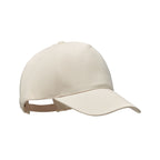Branded Organic Cotton 5 Panel Cap 250gsm in Brown