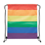 Branded Rainbow RPET Drawstring Bag without branding