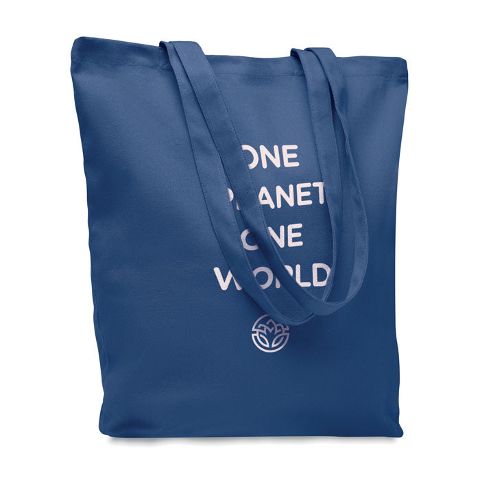 Branded Canvas Shopping Bag 270gsm in Blue