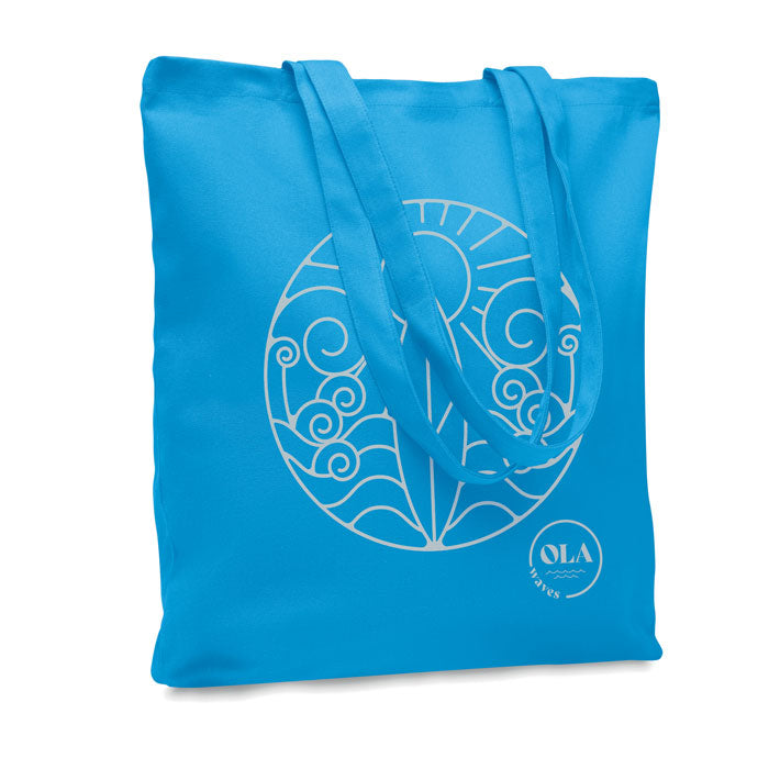 Branded Canvas Shopping Bag 270gsm in Blue