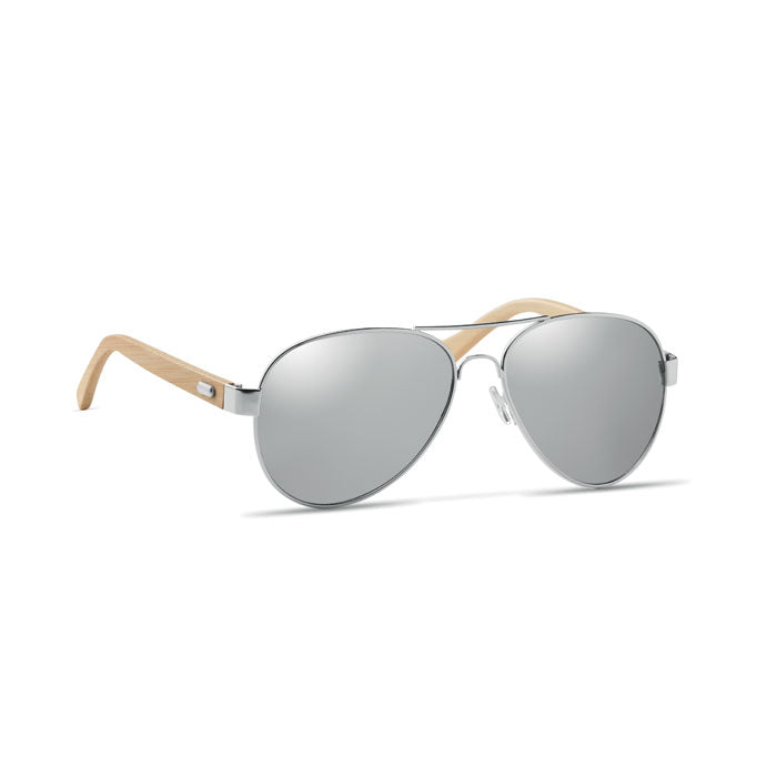 Branded Bamboo Sunglasses in Pouch without branding